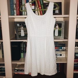 [Forever 21] White eyelet fit and flare dress